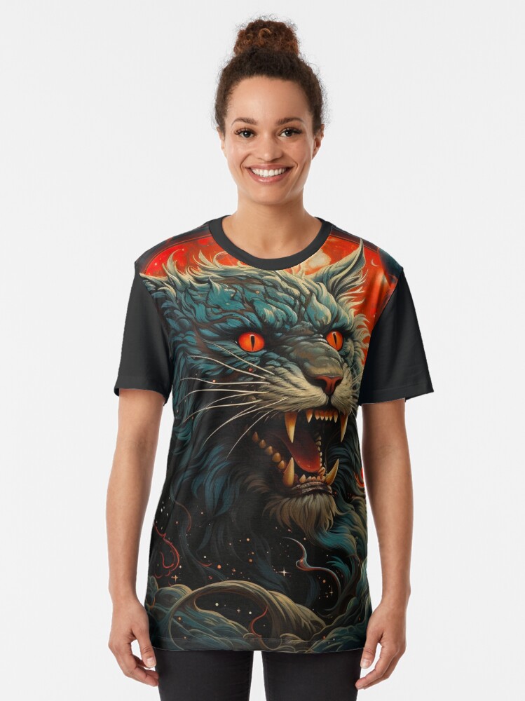 Thumbnail 2 of 5, Graphic T-Shirt, The Red Moon and the Tigress designed and sold by MoonDesinso.