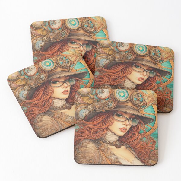 Item preview, Steampunk Girl Illustration #1 designed and sold by gentleman-rogue.