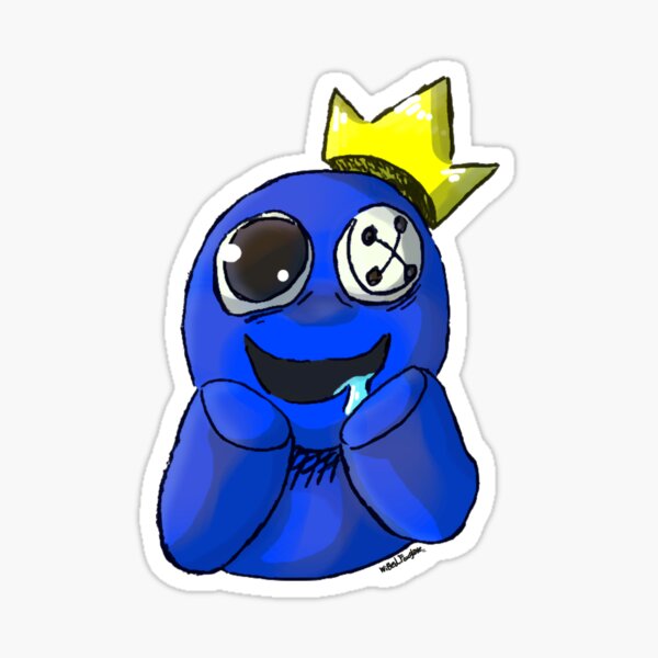 Rainbow Friends Blue Crown Drool Roblox Game Fun Adventure Decal