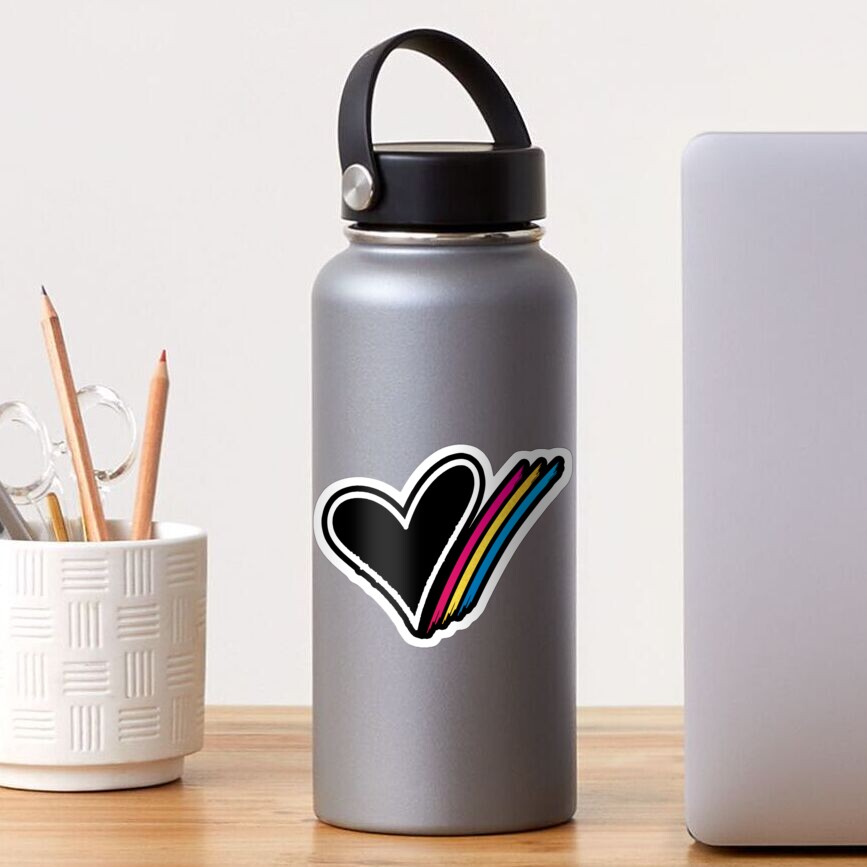 Heart Stripe Sticker Sticker