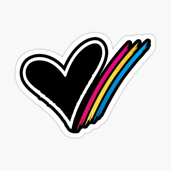 Heart Stripe Sticker Sticker