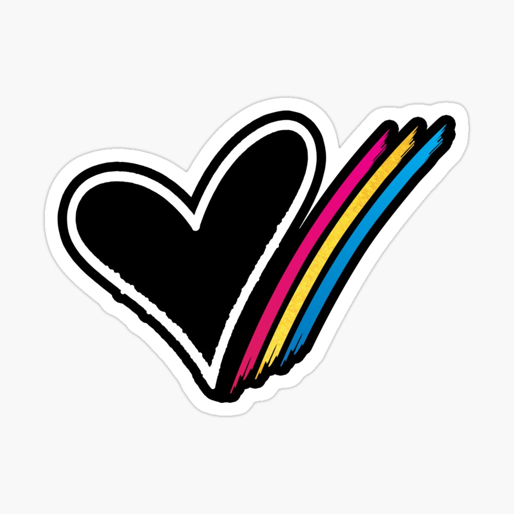 Heart Stripe Sticker Sticker