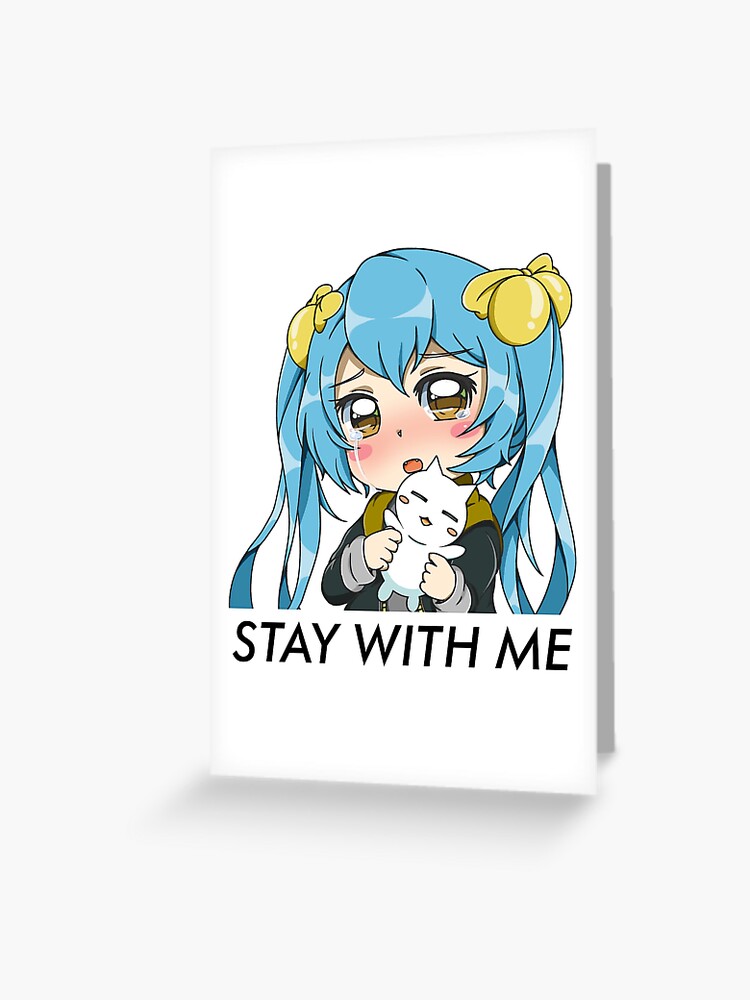 Thumbnail 1 of 2, Greeting Card, Stay With Me (with text) designed and sold by lightphaser.