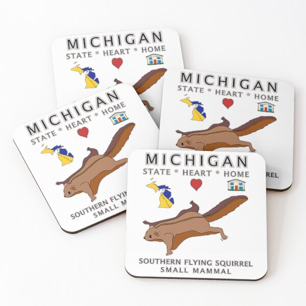 Item preview, Michigan - Southern Flying Squirrel - State, Heart, Home - state symbols designed and sold by Colleen Macomber.