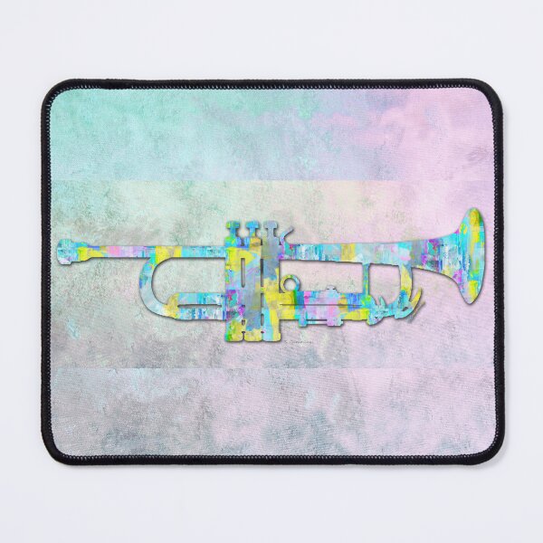Item preview, Playful Music Colorful Trumpet Art designed and sold by Sharon Cummings Art.
