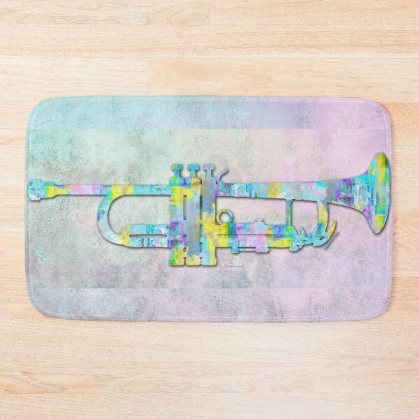 Item preview, Playful Music Colorful Trumpet Art designed and sold by Sharon Cummings Art.