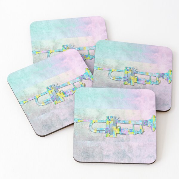 Item preview, Playful Music Colorful Trumpet Art designed and sold by Sharon Cummings Art.