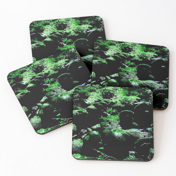 Item preview, Very Dark Mossy Rocks at Night designed and sold by CJRPics.