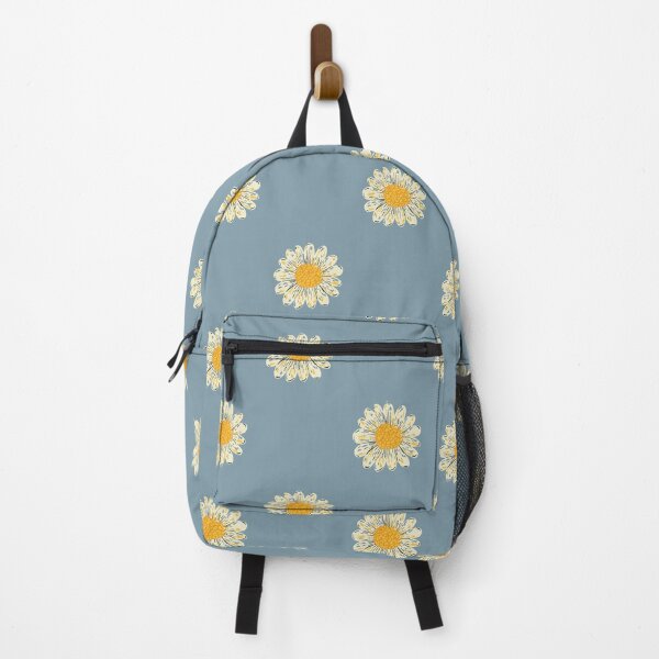 Item preview, Flower, white petals, yellow center, blue background designed and sold by craftytraci.