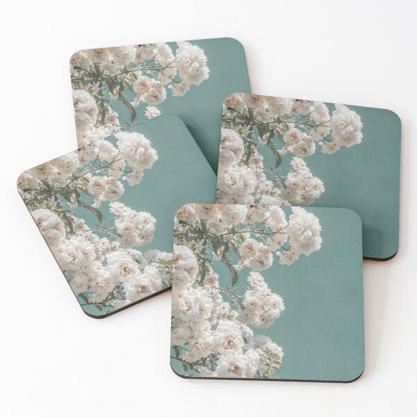 Item preview, White Roses on Teal designed and sold by Brooke T Ryan Photographic Art.