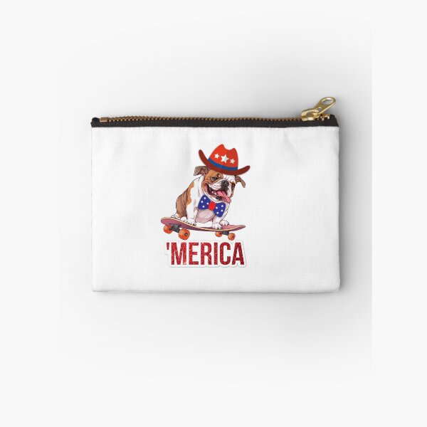 Item preview, Patriotic Bulldog Skateboard 4th of July  designed and sold by sparkzeno.