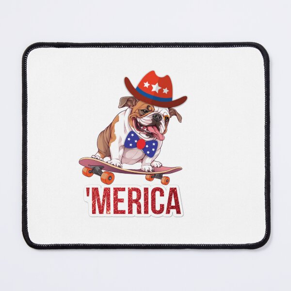 Item preview, Patriotic Bulldog Skateboard 4th of July  designed and sold by sparkzeno.