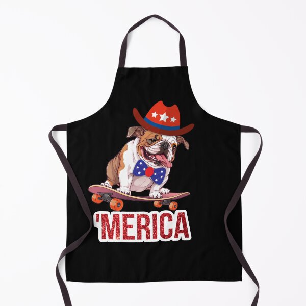 Item preview, Patriotic Bulldog Skateboard 4th of July  designed and sold by sparkzeno.
