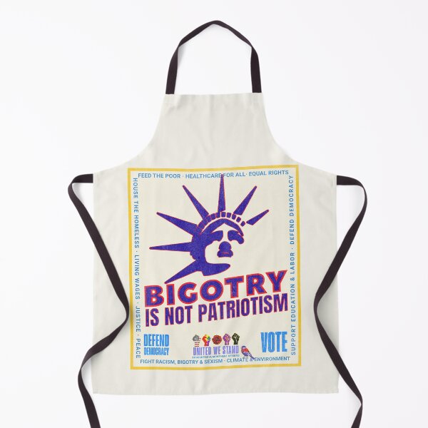 Item preview, PMD00966 Progressive Movement Designs patriotic American Liberty Bigotry is Not Patriotism design shows you support democracy for Progressives Democrats Independents Liberals designed and sold by ProgressiveLeft.