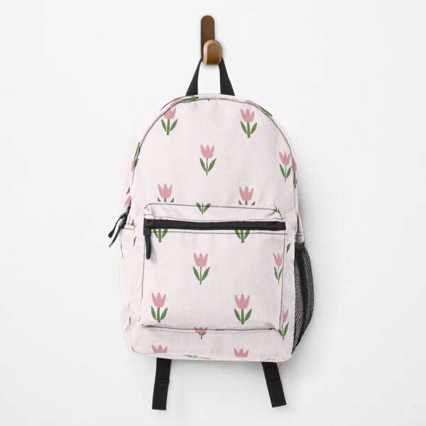 Item preview, Tulip pink petals, green stem, light pink background designed and sold by craftytraci.