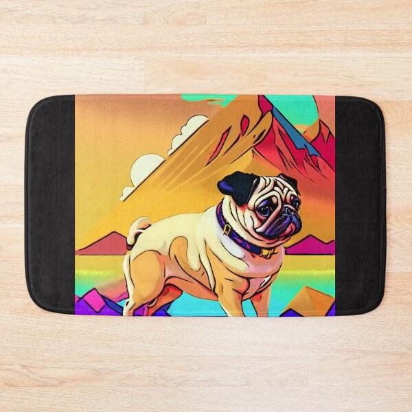 Item preview, Pug Retro Landscape 2 designed and sold by RedBluffTraders.