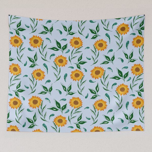 Item preview, Sunflower  - LightBlue designed and sold by JaselviiStudio.