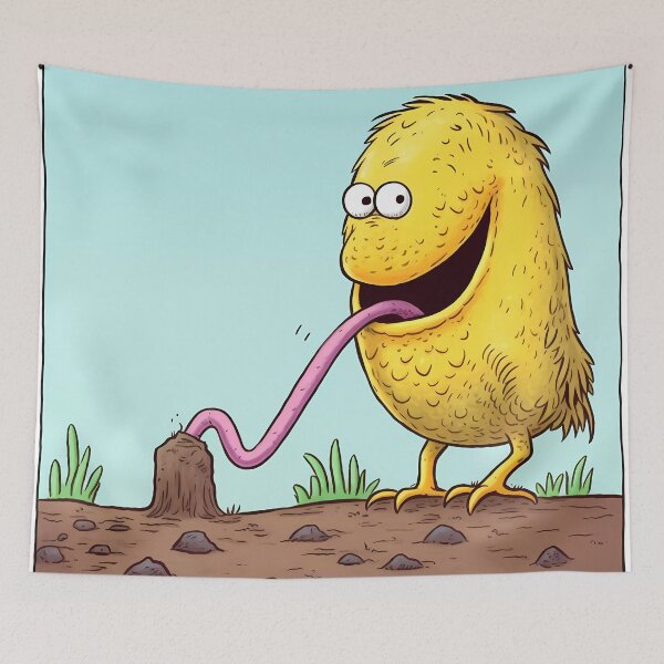 Item preview, Alien Monster Trapping an Earthworm designed and sold by SingularityGeek.
