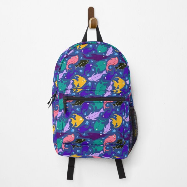 Item preview, Colorful Fishies Bubbly Underwater Sealife Seamless Pattern (BLUE) designed and sold by CRHPOD20.