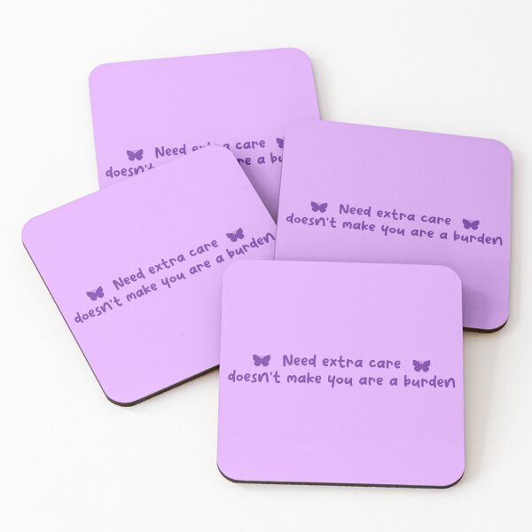 Item preview, Need extra care does't make you a burden. Purple butterfly designed and sold by scientiafemina.