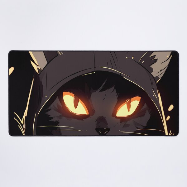 Item preview, Black Fire Cat with a Hood Ready for Combat designed and sold by SingularityGeek.