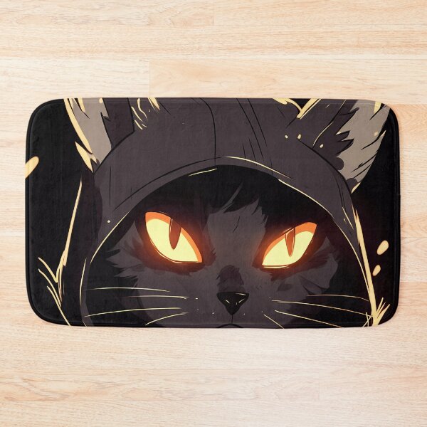 Item preview, Black Fire Cat with a Hood Ready for Combat designed and sold by SingularityGeek.