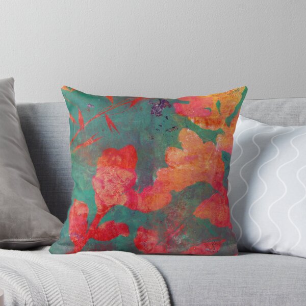 Item preview, Oak Tree Leaves at Sunset Abstract Pulled Painting Print designed and sold by JoanneHerrmann.