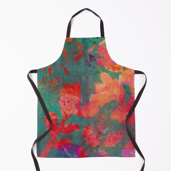 Item preview, Oak Tree Leaves at Sunset Abstract Pulled Painting Print designed and sold by JoanneHerrmann.