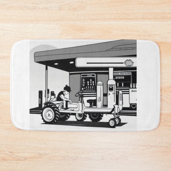 Item preview, A child laying on a tractor trailer parked in front of a gas station selling drinks designed and sold by ac-virtualshop.