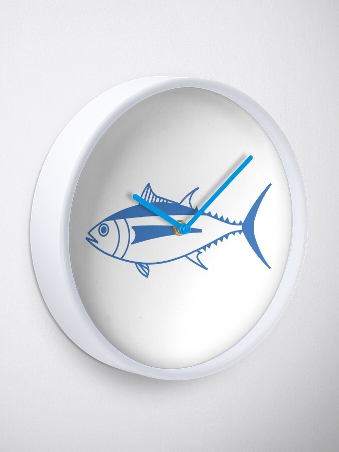 Cute Albacore Tuna Fish in Aegean Blue and White | Sticker