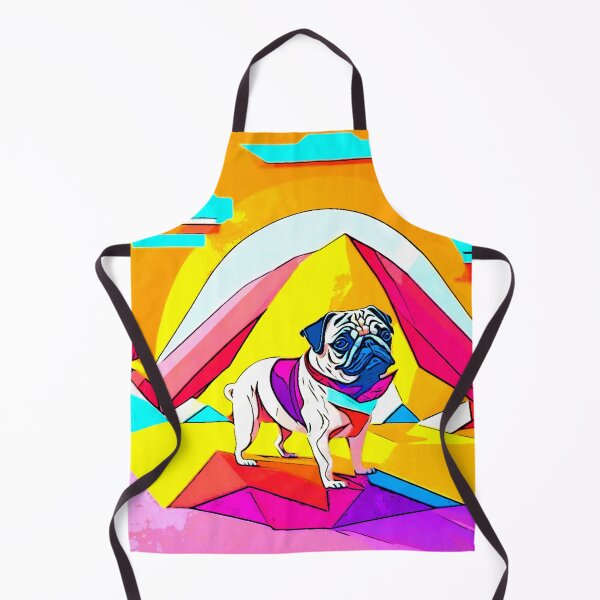 Item preview, Pug Retro Landscape 4 designed and sold by RedBluffTraders.