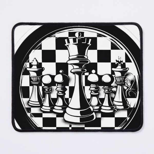 Item preview, Black and white chessboard designed and sold by abmkf.