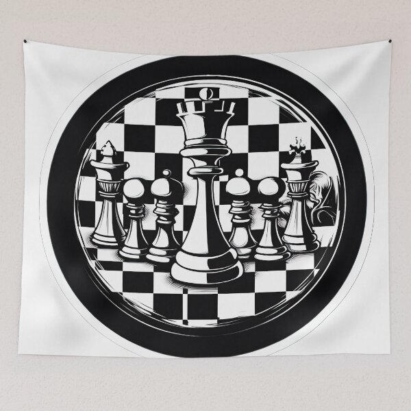 Item preview, Black and white chessboard designed and sold by abmkf.
