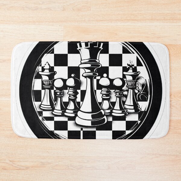 Item preview, Black and white chessboard designed and sold by abmkf.
