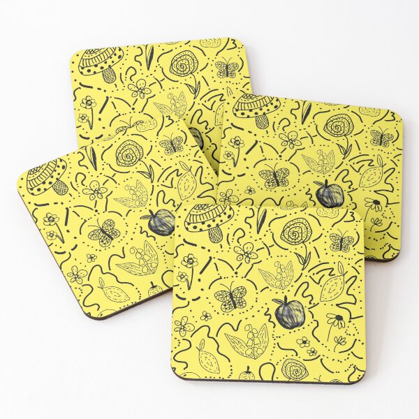 Item preview, Summer Garden Doodle (Yellow Background) designed and sold by Glitteringworld.