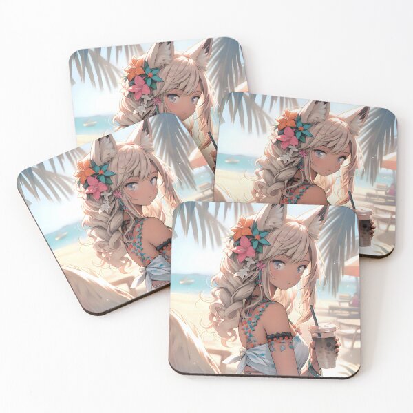 Item preview, Zodiac Fox Summer Pixel Beach Art designed and sold by OutsideAgency.