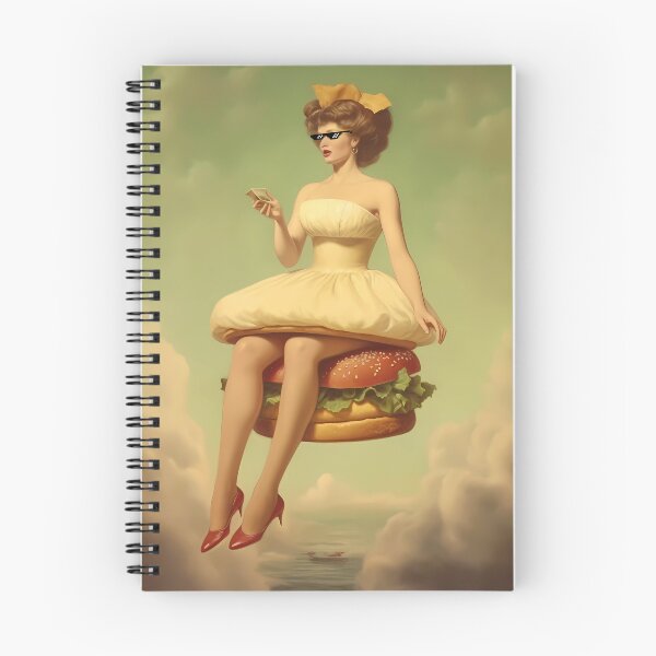Item preview, Burger Princess Sitting on a Flying Burger Over the Sea designed and sold by SingularityGeek.
