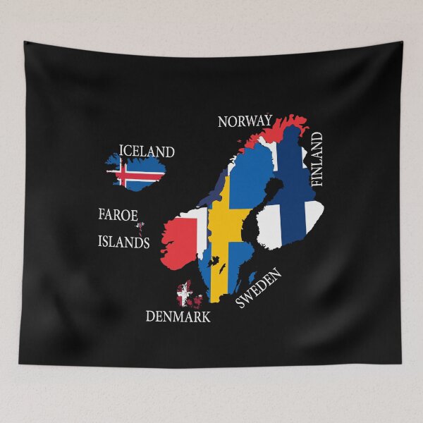 Item preview, Scandinavia flag, Nordic countries maps, Northern Europe Flags designed and sold by Flag Outfit.