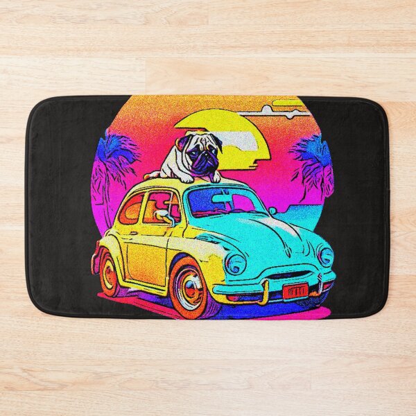 Item preview, Pug Retro Landscape 5 designed and sold by RedBluffTraders.