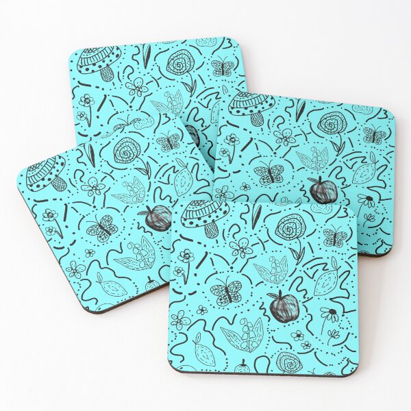 Item preview, Summer Garden Doodle (Blue Background) designed and sold by Glitteringworld.