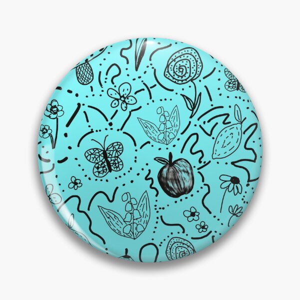 Item preview, Summer Garden Doodle (Blue Background) designed and sold by Glitteringworld.
