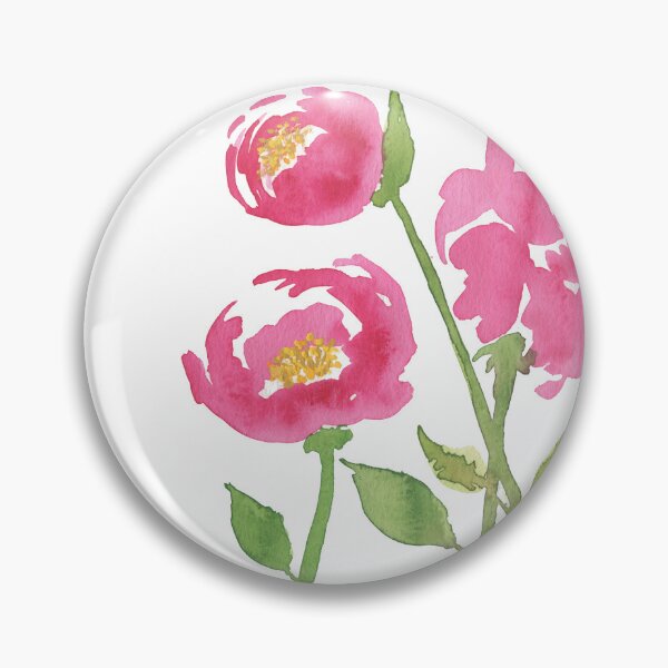 Item preview, Pink peonies watercolor painting designed and sold by AnissaF.
