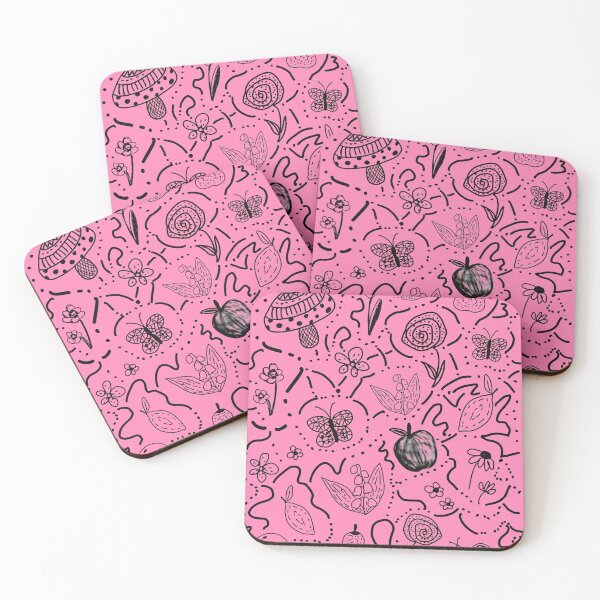 Item preview, Summer Garden Doodle (Pink Background) designed and sold by Glitteringworld.