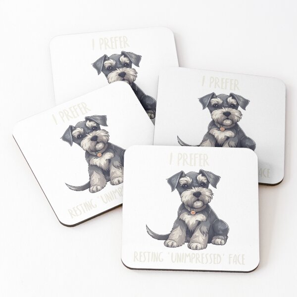 Item preview, I Prefer Resting Unimpressed Face - Cute Serious Mini Schnauzer designed and sold by GVRDesign.