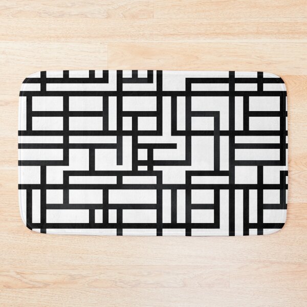 Item preview, Black White Lines Squares Seamless Pattern designed and sold by duke818.