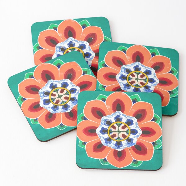 Item preview, Dancheong Flower Pattern - Korean Architecture Photography designed and sold by YemmyZImages.