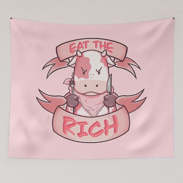 Item preview, Eat The Rich Cow- Ghoulmori designed and sold by Ghoul.Inkz.