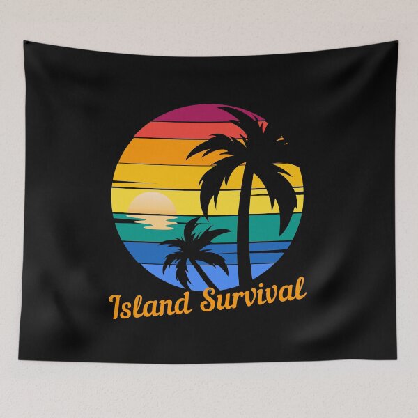 Item preview, ISLAND SURVIVAL - Top Caribbean Islands, Pacific Ocean, Tropical Vacation, Sunset, Beach  t designed and sold by Sun Sand & Sea Art.