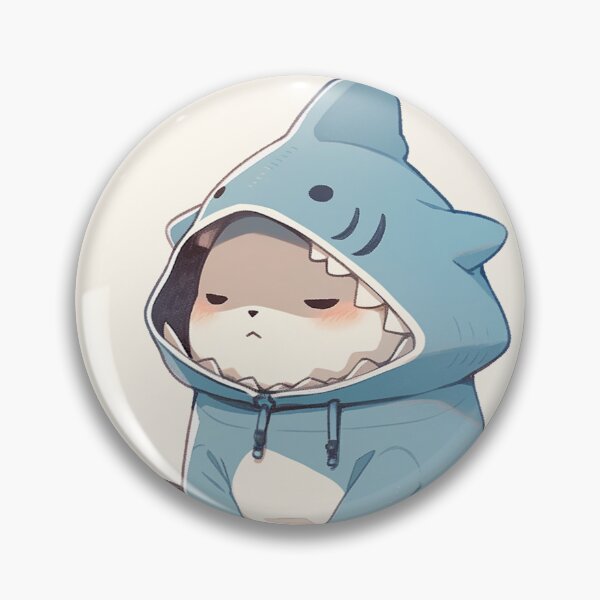Item preview, cute mopey cat panda in a shark costume designed and sold by Ayumi  Nakamura.