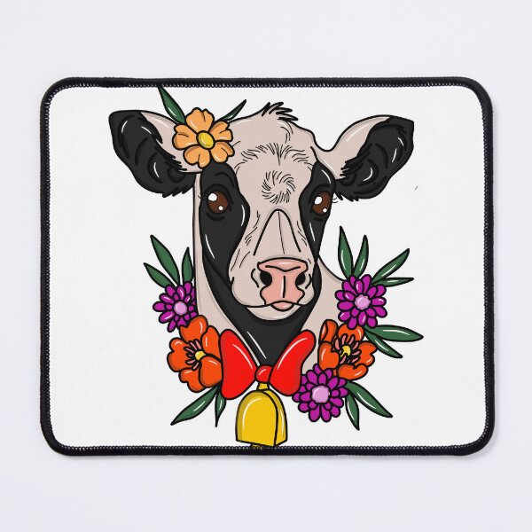Item preview, happy cow with flowers designed and sold by Sharonmtm.